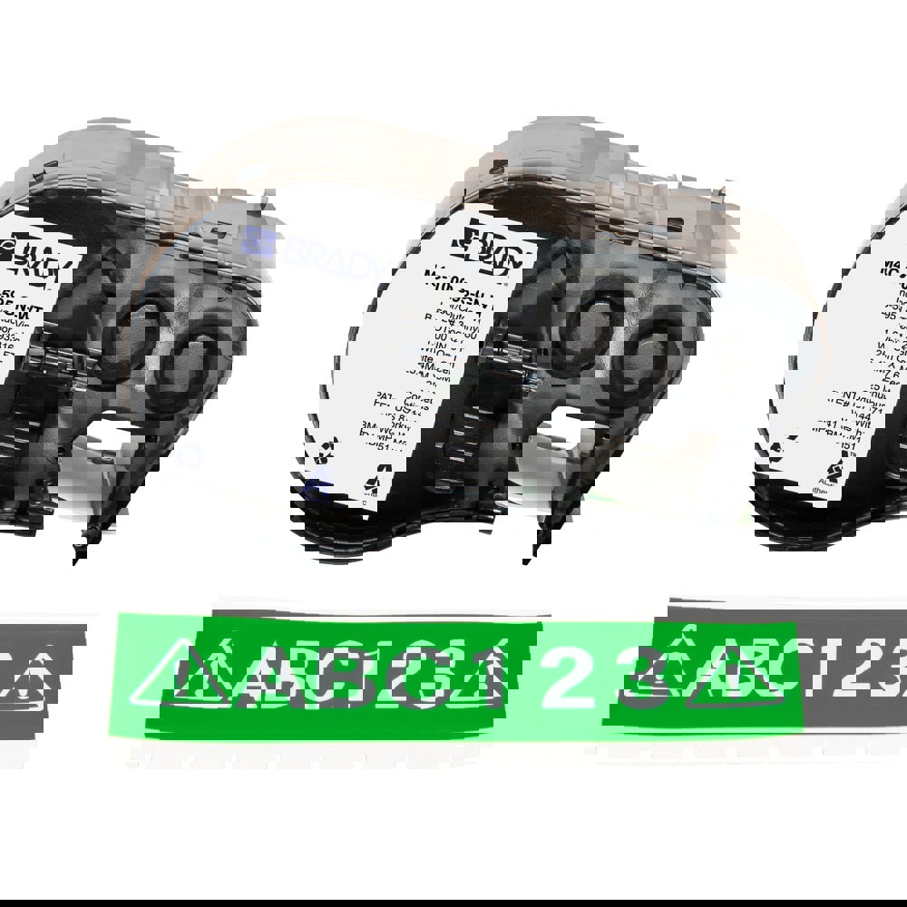 Labels, Ribbons & Tapes; Application: Label Printer Cartridge ; Type: Label Printer Cartridge ; Color Family: Green ; Color: White on Green ; For Use With: BMP41; BMP51; BMP53; M511 ; Width (Inch): 1